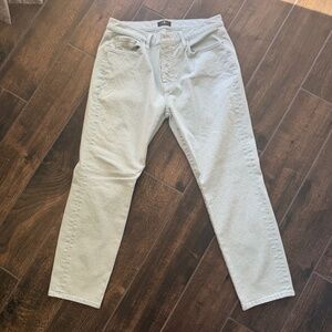 7 For All Mankind Seafoam Green Relaxed Skinny Button Fly Ankle Jeans
